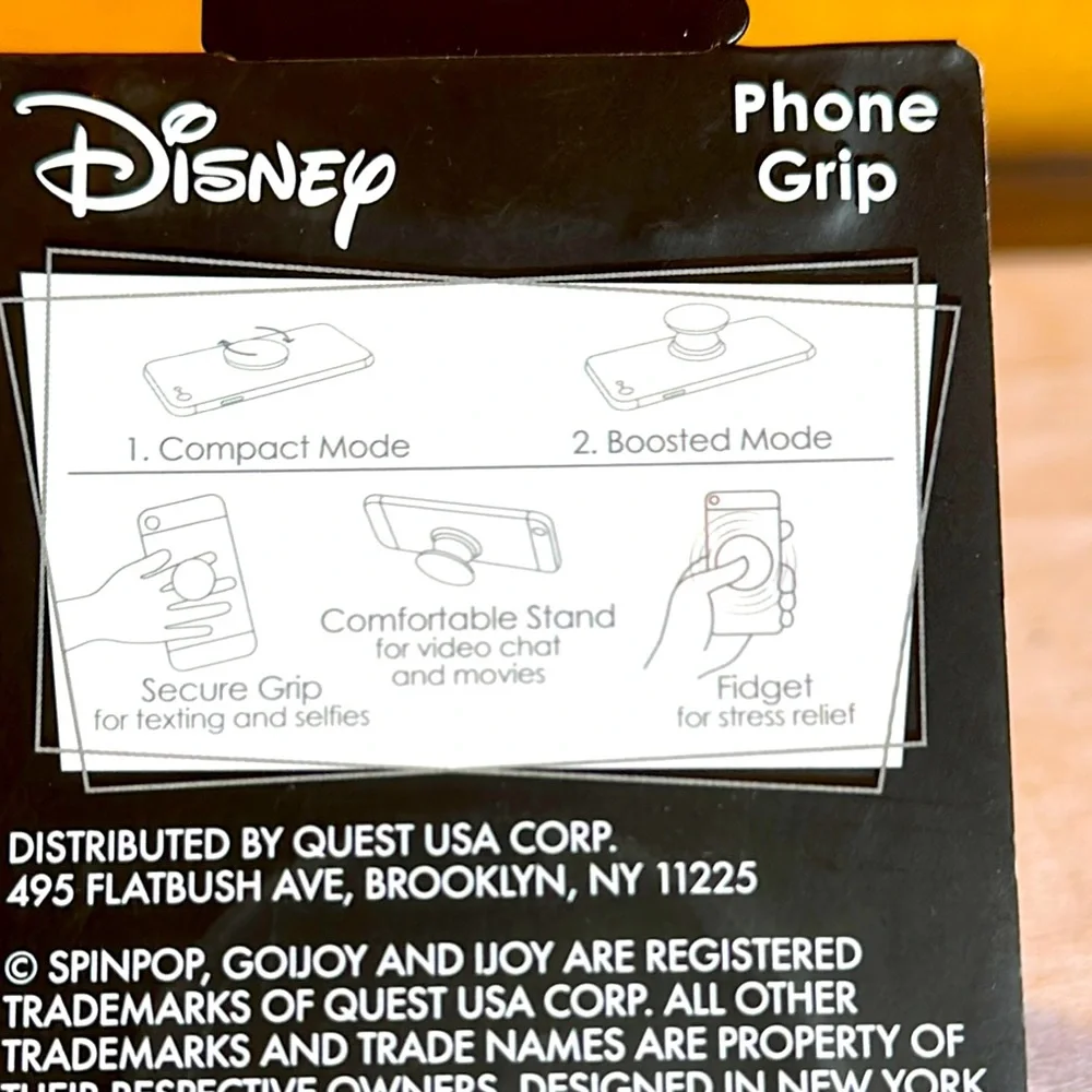 Disney Phone Clip Red and Black  with Iconic Design